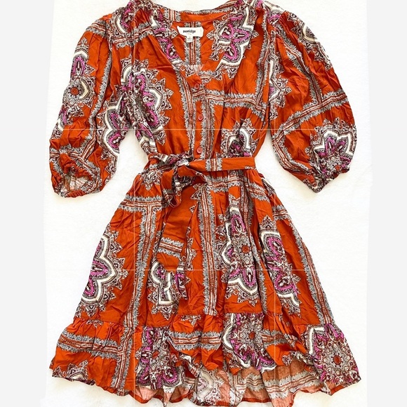 PORRIDGE CLOTHING BOHO DRESS WITH POCKETS SIZE SMALL ANTHROPOLOGIE COTTAGECORE - Picture 9 of 9